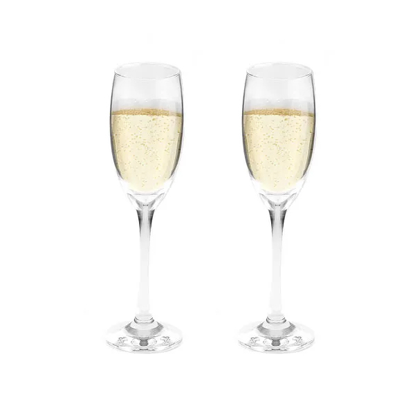 Kit de Taças para Champagne 190 ml em Caixa Preta e Espaço para Garrafa