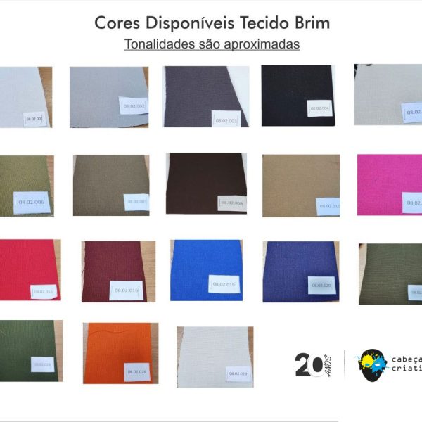 Sacola em Brim Personalizada 37x41x12cm - Escolha a Cor do Brim
