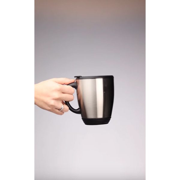 Caneca em Aço Inox na Parte Exterior e Interior em Plástico - 450ml