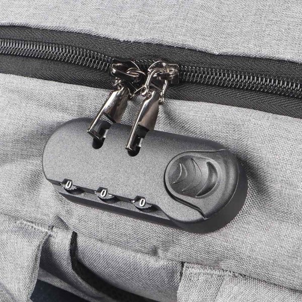 Mochila para Notebook em Tecido Poliéster 300D e Cadeado com Senha - 16L