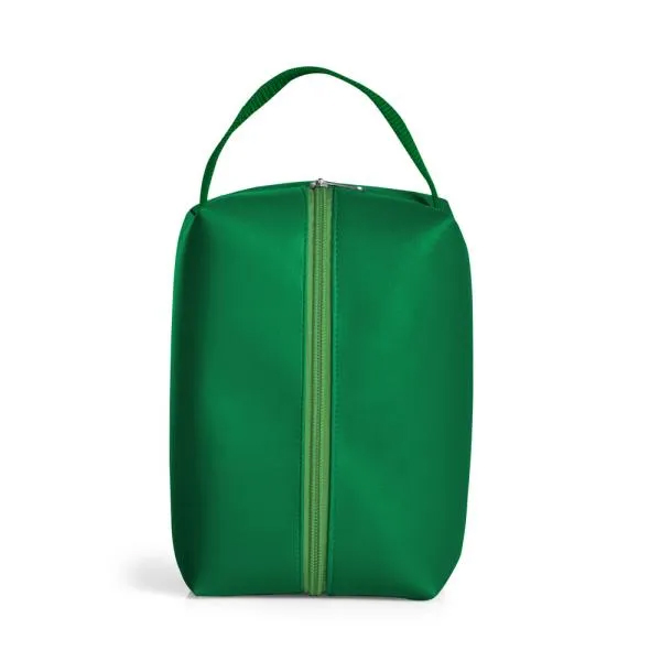 Necessaire com Alça em Material Sintético Cor Verde - 17,5x14x10cm