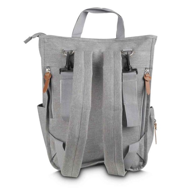 Mochila Maternidade Multifuncional em Poliéster 300D com Detalhes em PU - 17L