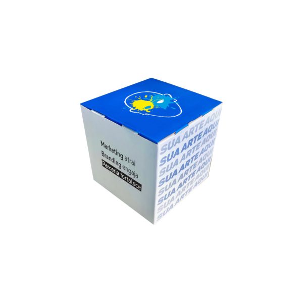 Cubo Promocional Personalizado em Papel Duplex ou Polionda - Diversos Tamanhos