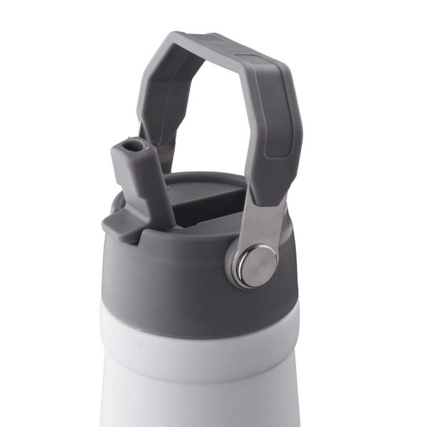 Garrafa Térmica em Aço Inox com Parede Dupla e Bico de Sucção com Canudo - 700ml