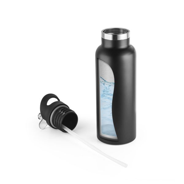 Garrafa Térmica em Aço Inox de Parede Dupla Isolada a Vácuo com Tampa em PP com Bico - 570ml