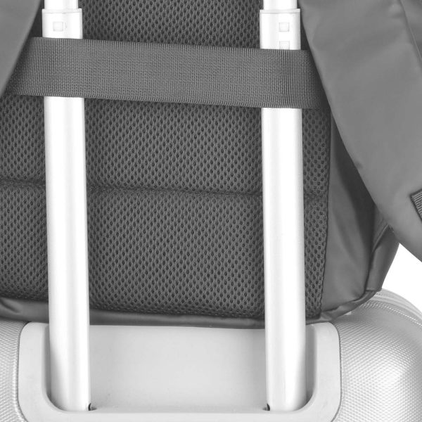 Mochila para Notebook em PU com Alça para Mala de Viagem - 19 Litros