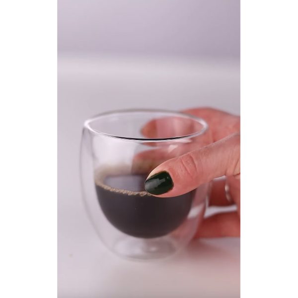 Copos de Vidro Borossilicato com Parede Dupla - 180ml
