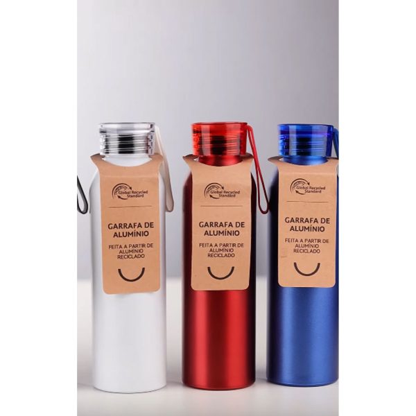 Garrafa em Alumínio Reciclado com Acabamento Mate - 600ml