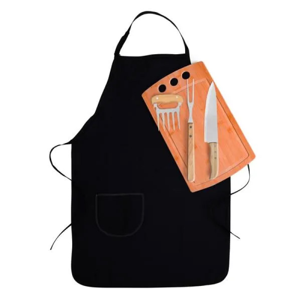 Kit para Churrasco com Copo Térmico e Garfo Trinchante - 6 peças